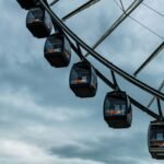 a ferris wheel with a sky in the background